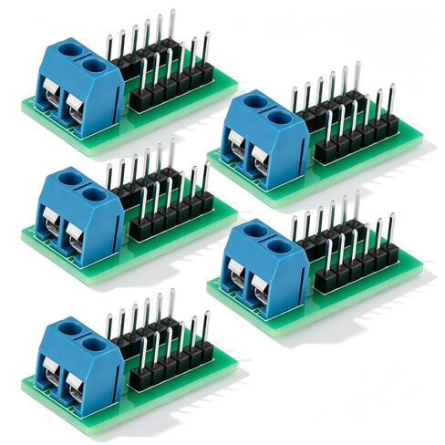 5 Pcs 2x6 Position Terminal Block Distribution Module Power Distributions Board Wire Distribution Block 2P Screw Terminal to 2.54mm Pitch pin Header Connector in Saudi Arabia
