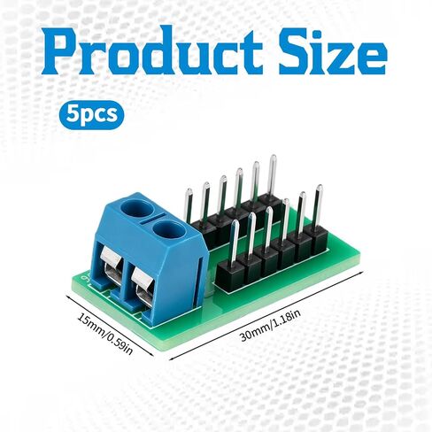 5 Pcs 2x6 Position Terminal Block Distribution Module Power Distributions Board Wire Distribution Block 2P Screw Terminal to 2.54mm Pitch pin Header Connector in Saudi Arabia
