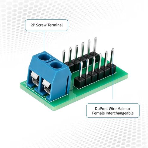 5 Pcs 2x6 Position Terminal Block Distribution Module Power Distributions Board Wire Distribution Block 2P Screw Terminal to 2.54mm Pitch pin Header Connector in Saudi Arabia