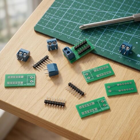 5 Pcs 2x6 Position Terminal Block Distribution Module Power Distributions Board Wire Distribution Block 2P Screw Terminal to 2.54mm Pitch pin Header Connector in Saudi Arabia