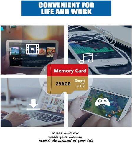 Memory Card 256GB Mini TF Card Ultra High Speed Smart Card for Android Phones,Action Camera,Tablets Expanded Storage in Saudi Arabia