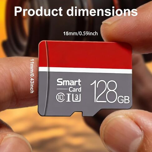 High Speed Micro SD Card with Adapter,128GB TF Card for Security Cameras, Smartphones,Tablets,Drones - U3,Class 10,A1,Full HD Video(Grey) in Saudi Arabia