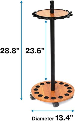 Japard Fishing Rod Holders Rolling Stand for Garage, 360 Degree Movable with Wheels Floor Rack Storage of 15 Poles Reals Gift Men in Saudi Arabia