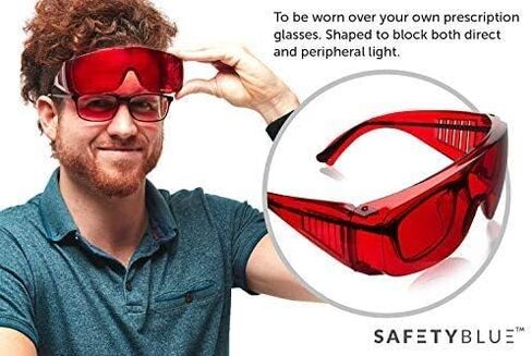 نظارات Sleep Savior ® Fitover - نظارات مضادة للون الأزرق والأخضر | نوم أفضل ليلاً وتقليل إجهاد العين والأرق in Kuwait