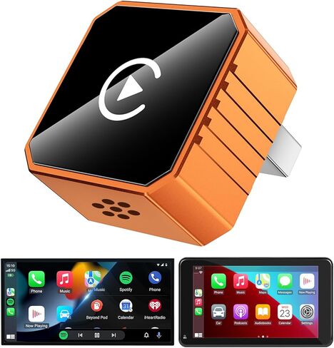 محول CarPlay اللاسلكي لأجهزة Apple فقط، 2026 ترقية محول CarPlay الصغير من الألومنيوم يحول السلكي إلى CarPlay اللاسلكي لأجهزة iPhone، التوصيل والتشغيل، الاتصال التلقائي سريع ومستقر، مع USB-C in Kuwait
