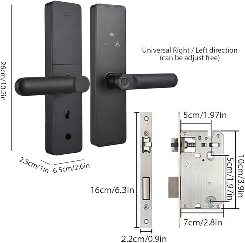 Smart Lock WiFi Keyless Entry Door Lock TY APP, Fingerprint, Password, Card, Mechanical Key Unlocking Methods Door Lock for 35-60mm Thickness Office Home Bedroom Door in Saudi Arabia