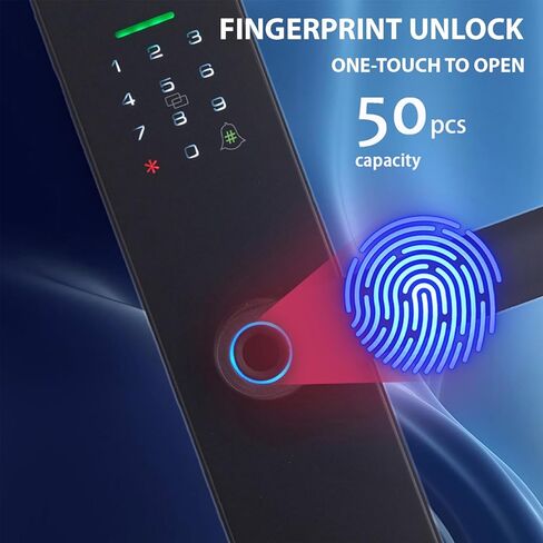 Smart Lock WiFi Keyless Entry Door Lock TY APP, Fingerprint, Password, Card, Mechanical Key Unlocking Methods Door Lock for 35-60mm Thickness Office Home Bedroom Door in Saudi Arabia