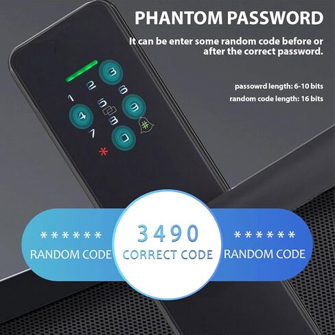 Smart Lock WiFi Keyless Entry Door Lock TY APP, Fingerprint, Password, Card, Mechanical Key Unlocking Methods Door Lock for 35-60mm Thickness Office Home Bedroom Door in Saudi Arabia
