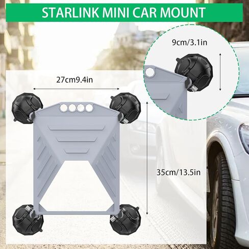 حامل كأس شفط صغير من Starlink لأسقف السيارة أو النوافذ - مجموعة تثبيت آمنة للأقمار الصناعية مع قبضة قوية للمركبات الترفيهية والقوارب ورحلات الطريق - إشارة ثابتة مضمونة (رمادي) in Kuwait