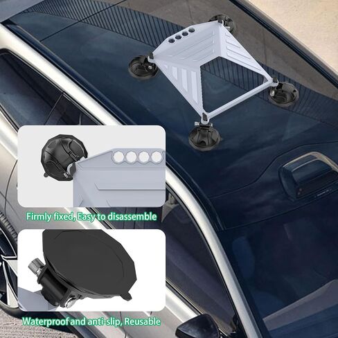 Starlink Mini Suction Cup Mount for Car Sunroofs or Windows – Secure Satellite Mounting Kit with Strong Grip for RVs, Boats and Road Trips – Stable Signal Guaranteed (Grey) in Saudi Arabia