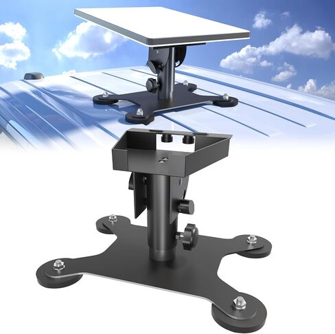 Starlink Mount Gen 3, Adjustable Extended Starlink Roof Mount Gen 3 with 3-Point Adjustable Bracket, Heavy Duty Outdoor Weatherproof Shelf for Concrete & Wood Walls, Aluminum V3 Pipe Adapter Included in Saudi Arabia