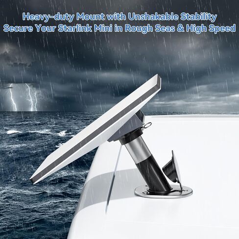 Starlink Mini Mount, Marine-Grade 360° Swivel Fishing Rod Holder Mount for Satellite Dish, Heavy-Duty & Lockable Starlink Mini Mounting Kit Starlink Mini Accessories for Boat Yacht Sailboat Trawler in Saudi Arabia