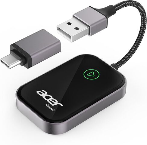 محول Acer Gadget CarPlay اللاسلكي لأجهزة Apple - محول iPhone اللاسلكي Apple CarPlay اللاسلكي ترقية CarPlay السلكية إلى اللاسلكية لمكالمات ورسائل التنقل بالموسيقى بسلاسة in Saudi Arabia