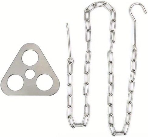 1pc Adjustable Stainless Steel Hanging Pot Stand for Outdoor Cooking, Foldable and Lightweight, Ideal for Camping and Picnics in Saudi Arabia