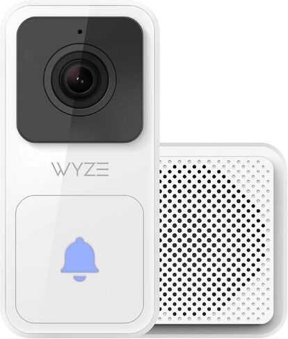 Wyze Video Doorbell (Chime Included), 1080p HD Video, 3:4 Aspect Ratio: 3:4 Head-to-Toe View, 2-Way Audio, Night Vision, Hardwired (Renewed) in Saudi Arabia