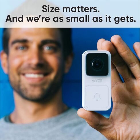 Wyze Video Doorbell (Chime Included), 1080p HD Video, 3:4 Aspect Ratio: 3:4 Head-to-Toe View, 2-Way Audio, Night Vision, Hardwired (Renewed) in Saudi Arabia