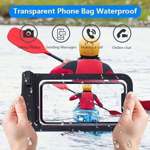1 pcs Waterproof Phone Pouches, Waterproof Phone Cases for iPhone 15 14 13 12 11 Pro Max, Also for Models Under 7 inches Black in Saudi Arabia