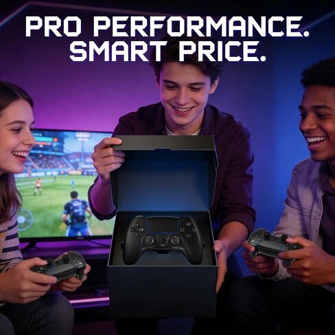 Were66 Wireless for PS5 Controller,Remote Control for PS5 Pro Slim,Dual Hall Effect Anti Drift Joystick Sense Controler 1000Hz Polling Rate,Low Latency Ergonomic Gaming Manette,Black in Saudi Arabia