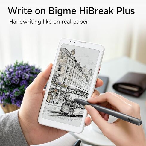 Bigme HiBreak Plus 6.13" E-Ink ePaper Handwriting Phone with 4GB +64GB, Android 14, Android Color Ereader 4G Smart Phone Supports Fingerprint Unlcok, Adjustable Front Light, Long Battery Life White in Saudi Arabia