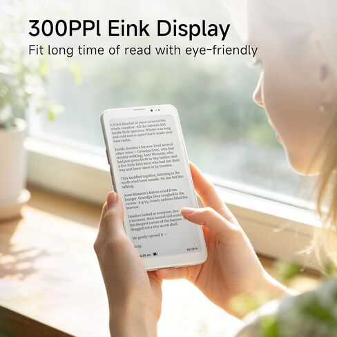 Bigme HiBreak Plus 6.13" E-Ink ePaper Handwriting Phone with 4GB +64GB, Android 14, Android Color Ereader 4G Smart Phone Supports Fingerprint Unlcok, Adjustable Front Light, Long Battery Life White in Saudi Arabia