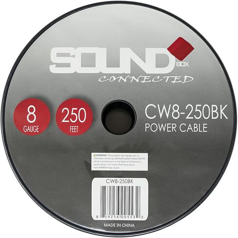 SoundBox 8 Gauge Amplifier Wire Power/Ground 8 Ga Amp Wire 250 Feet Spool Cable in Saudi Arabia