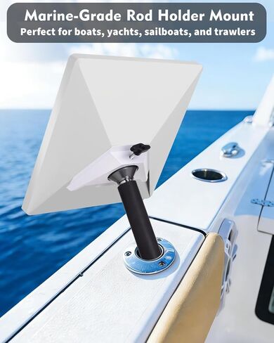 Starlink Mini Rod Holder Mount, Marine-Grade 316 Stainless Steel Boat Mount with Pipe Adapter for Starlink Mini Antenna – Perfect for Boats, Yachts, Sailboats, Trawlers & RVs in Saudi Arabia