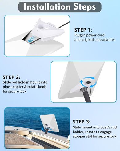 Starlink Mini Rod Holder Mount, Marine-Grade 316 Stainless Steel Boat Mount with Pipe Adapter for Starlink Mini Antenna – Perfect for Boats, Yachts, Sailboats, Trawlers & RVs in Saudi Arabia