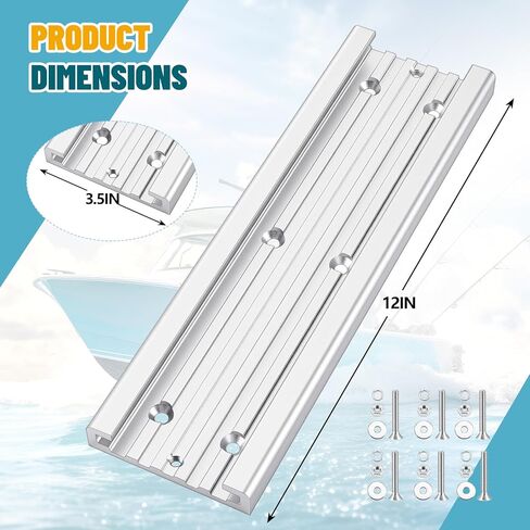 Frienda Aluminum Mounting Track System for Boat Accessories, Fishing Systems Mounting Tracks for Rod Holders, Anodized Aircraft Grade Aluminum in Saudi Arabia