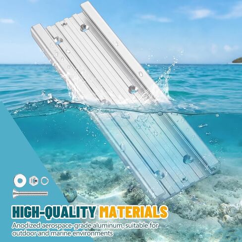 Frienda Aluminum Mounting Track System for Boat Accessories, Fishing Systems Mounting Tracks for Rod Holders, Anodized Aircraft Grade Aluminum in Saudi Arabia