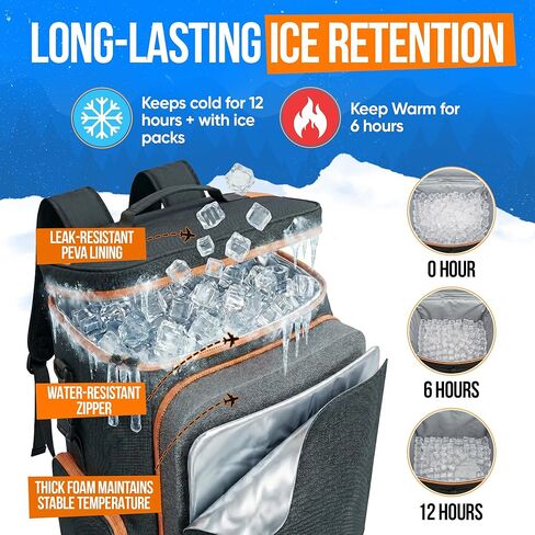 Cooler Backpack Insulated Waterproof 35L – Backpack Coolers Insulated Leak Proof for Men & Women – Soft Ice Chest Backpack Cooler for Beach, Camping, Hiking & Travel in Saudi Arabia