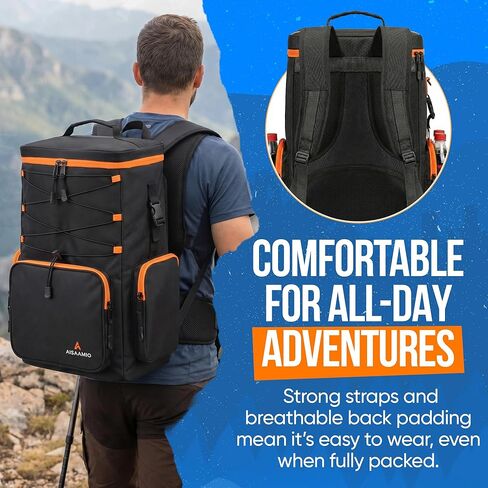 Cooler Backpack Insulated Waterproof 35L – Backpack Coolers Insulated Leak Proof for Men & Women – Soft Ice Chest Backpack Cooler for Beach, Camping, Hiking & Travel in Saudi Arabia