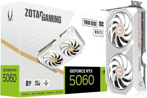 ZOTAC Gaming GeForce RTX 5060 Solo DLSS 4 8GB GDDR7 128-bit 28 Gbps PCIE 5.0 بطاقة رسومات الألعاب، بطاقة SFF-Ready Ultra Compact Card، ZT-B50600G-10A in Saudi Arabia