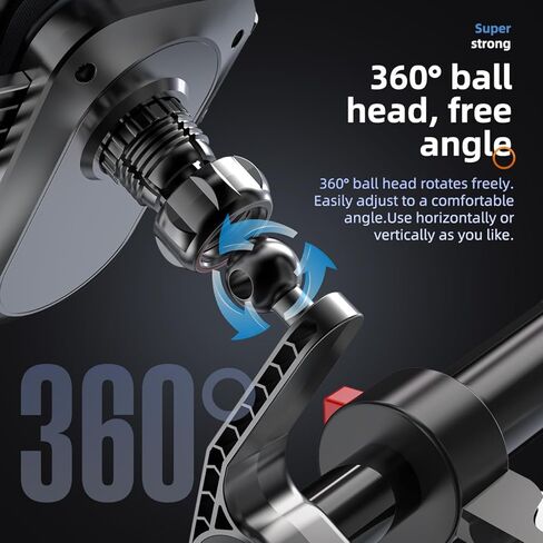 Motorcycle Phone Mount with Shock Absorber - Anti-Vibration Handlebar Phone Holder, Adjustable, Compatible with Bicycles, Scooters, ATVs, Fits 5.4-6.9 Inch Smartphones in Saudi Arabia