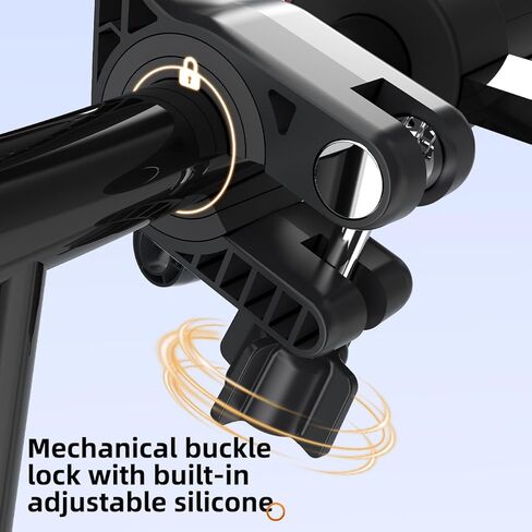 Motorcycle Phone Mount with Shock Absorber - Anti-Vibration Handlebar Phone Holder, Adjustable, Compatible with Bicycles, Scooters, ATVs, Fits 5.4-6.9 Inch Smartphones in Saudi Arabia