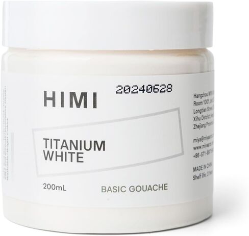 HIMI Gouache Refill Paints,White Color(300 ml Bottles), Non Toxic Paint for Canvas and Paper, Art Supplies for Professionals, Students(White) in Saudi Arabia