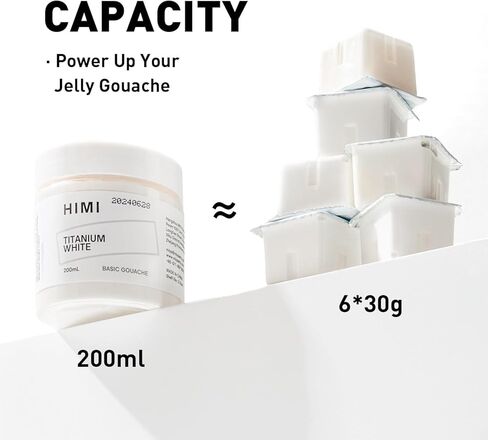 HIMI Gouache Refill Paints,White Color(300 ml Bottles), Non Toxic Paint for Canvas and Paper, Art Supplies for Professionals, Students(White) in Saudi Arabia