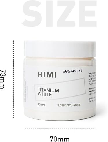 HIMI Gouache Refill Paints,White Color(300 ml Bottles), Non Toxic Paint for Canvas and Paper, Art Supplies for Professionals, Students(White) in Saudi Arabia