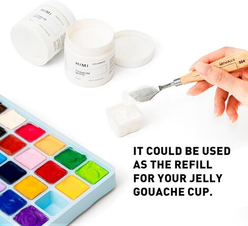 HIMI Gouache Refill Paints,White Color(300 ml Bottles), Non Toxic Paint for Canvas and Paper, Art Supplies for Professionals, Students(White) in Saudi Arabia