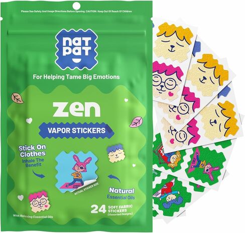 BuzzPatch ZenPatch Mood Calming Stickers for Kids and Adults (24 Pack) – The Natural Patch - All Natural, Chemical and Drug Free, Mood Support for Relaxation, Calm and Emotion Regulation in Kuwait