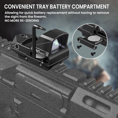 VOTATU RMD502-EG Green Dot Sight for Rifle Shake Awake Reflex Sight 2 MOA Dot 68 MOA Circle 1x30mm Picatinny Optic Scope in Saudi Arabia