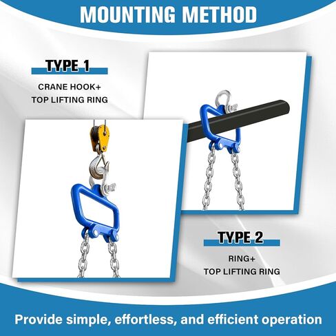 Chain Drum Lifter 2200 lbs Capacity Vertical Drum Barrel Clamp with Self-Locking Hook 1-Ton Lifter for 30-55 Gallon Drums Industrial Lift for Chemical Construction in Saudi Arabia