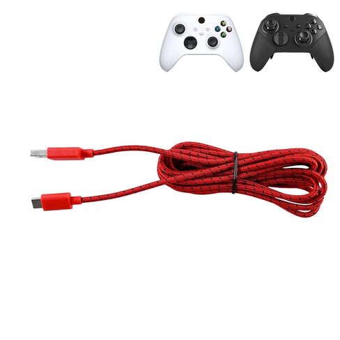 2.7M 9FT Long Elite Controller USB Type-C Charging Cable Multilayer Braided Line(Red), Compatible for Xbox Series S/X,Compatible with Xbox Elite Series 2 Controller Charging Cord in Saudi Arabia
