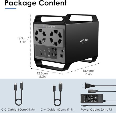 Wavlink Dual Bay Druct Offctive Station ، USB 3.0 إلى SATA I/II/III لمدة 2.5 أو 3.5 بوصة ، SSD ، الدعم الاستنساخ في وضع عدم الاتصال والنسخ الاحتياطي ، UASP 6GBPS [2x16TB دعم] in Kuwait