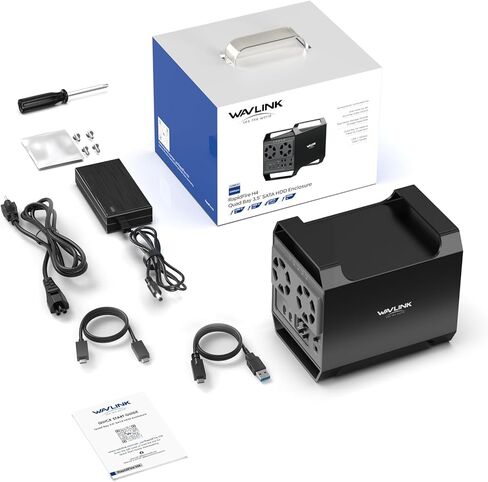 Wavlink Dual Bay Druct Offctive Station ، USB 3.0 إلى SATA I/II/III لمدة 2.5 أو 3.5 بوصة ، SSD ، الدعم الاستنساخ في وضع عدم الاتصال والنسخ الاحتياطي ، UASP 6GBPS [2x16TB دعم] in Kuwait