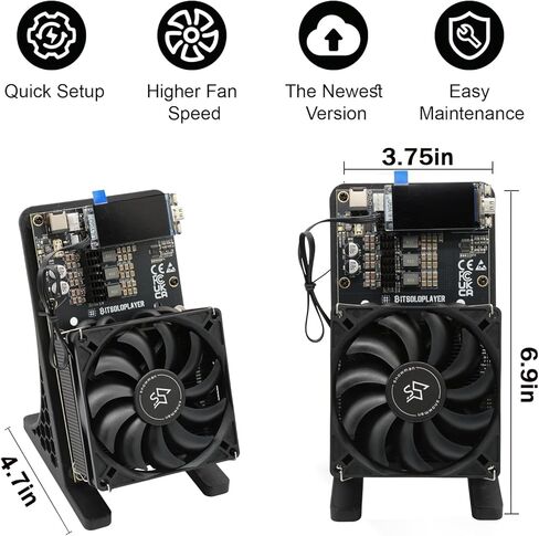 جهاز تعدين البيتكوين NerdQaxe++، 4.8TH/s BM1370 *4 شرائح ASIC، جهاز تعدين BTC للاستخدام المنزلي، آلة تعدين تشفير منفردة مفتوحة المصدر، إشارة 2.4 جيجا، شاشة LCD، مروحة تبريد الهواء، مصدر طاقة in Kuwait