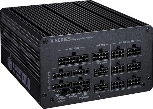 Cooler Master X Silent MAX Platinum 1300 Fully Modular Power Supply – 80+ Platinum Certified PSU, ATX 3.1 & PCIe 5.1 Ready, Low Noise, Infineon CoolMOS, 15-Year Warranty, Black in Saudi Arabia