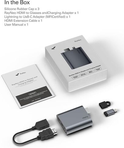 نظارات RayNeo Air 4 Pro AR وحزمة HDMI 2.0، تدعم HDR10 in Kuwait