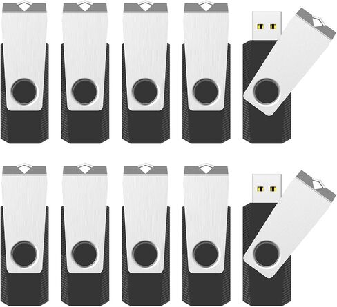RAOYI 32GB USB 2.0 Flash Drive Swivel Metal Memory Stick Thumb Drive for Data Storage (Black) in Saudi Arabia