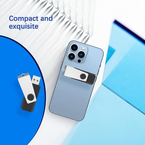 RAOYI 32GB USB 2.0 Flash Drive Swivel Metal Memory Stick Thumb Drive for Data Storage (Black) in Saudi Arabia