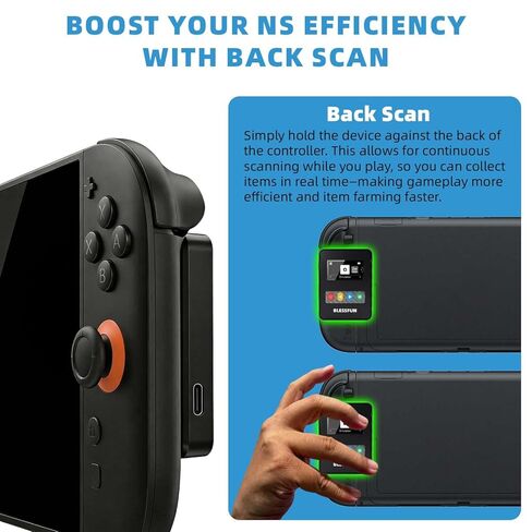محاكي ZH NFC، تخزين أكثر من 3000 بيانات NFC، شاشة OLED مقاس 1.3 بوصة، أزرار تحكم سهلة، متوافق مع أكثر من 60 لعبة، قابل لإعادة الشحن، منفذ من النوع C، أسود in Kuwait